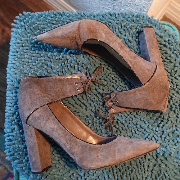 Gray Suede Dress Shoes - Picture 2 of 6